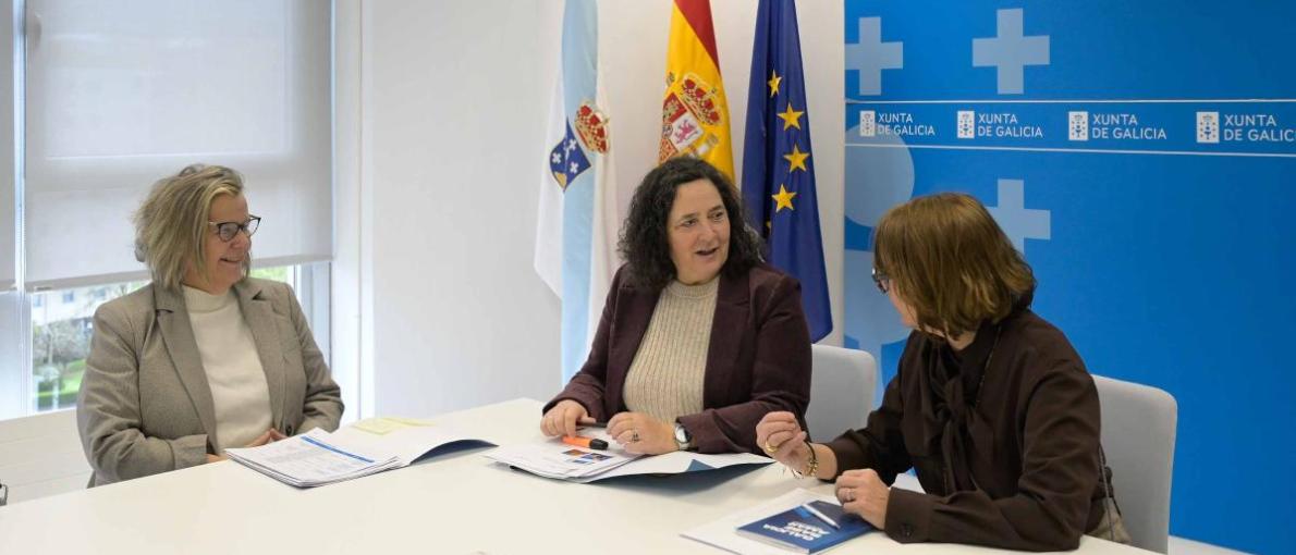 Belén do Campo analiza coa xerente do GALP Ría de Arousa, Rosa Carballo, o balance das axudas e a evolución dos proxectos desta entidade