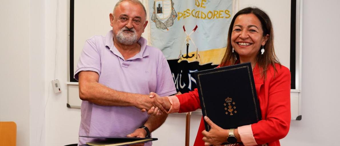 Villaverde asina coa confraría de Miño o convenio para recuperar máis de 691.000 m2 de superficie de bancos marisqueiros