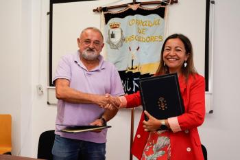 Villaverde asina coa confraría de Miño o convenio para recuperar máis de 691.000 m2 de superficie de bancos marisqueiros